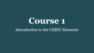 CERIC Method Foundations Course 1 (CM-F1)