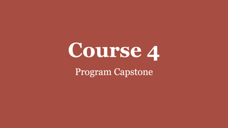 CERIC Method Foundations Course 4 Capstone (CM-F4)